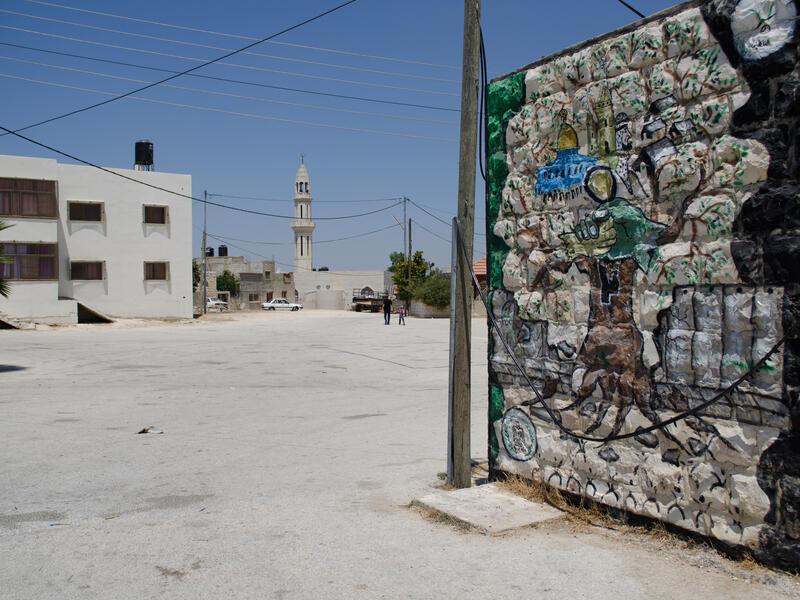 Nabi Salih's main square is empty for the first Friday since December 2009. (Albawaba/J. Zach Hollo)