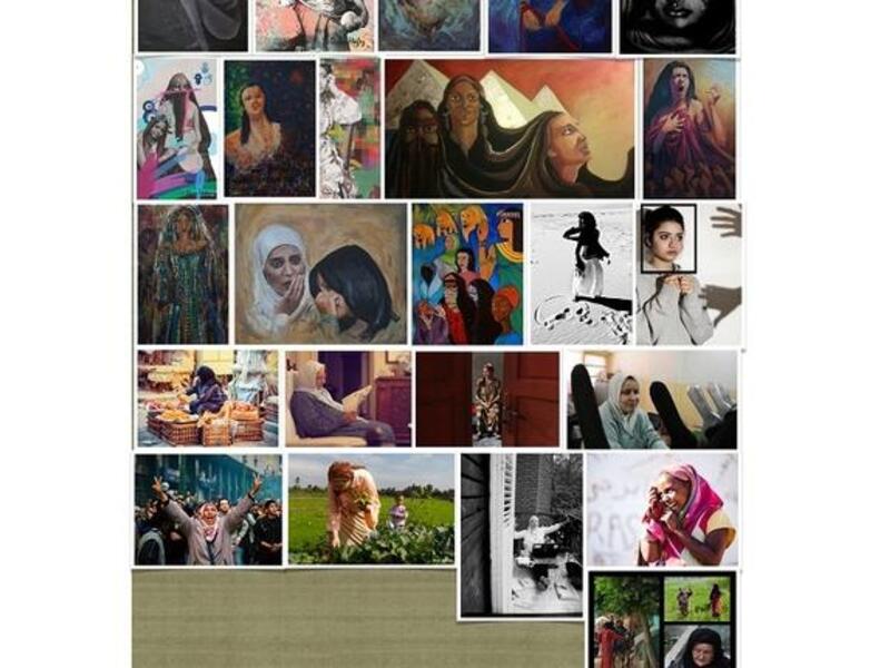 Collage of works from Women of Egypt. Courtesy of Marwa Morgan.