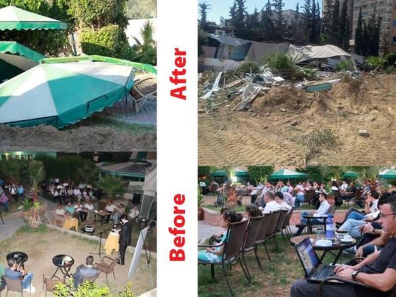 Before and after: The Al-Etehad Gallery in Gaza