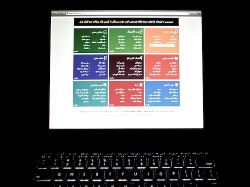 Iran's internet is being stifled in the lead up to the national elections. This is the screen that appears when Iranian internet users try to visit websites blocked by the government. AFP Photo 