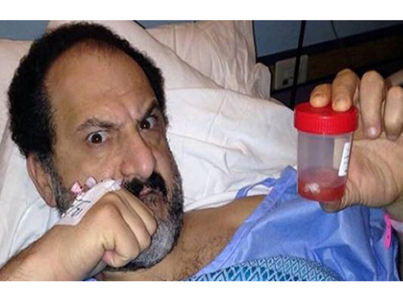 Khaled posted a picture of him in hospital as he bravely battles Hepatitis C. (Image: CBC)