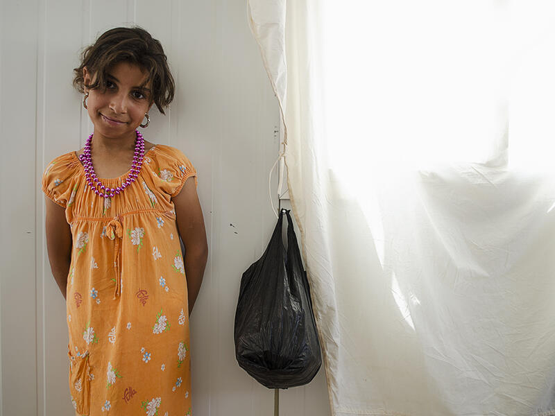 Maryam al-Lubad, 10, loves drawing and calligraphy. When she grows up, she wants to be an artist. (Albawaba/J. Zach Hollo)