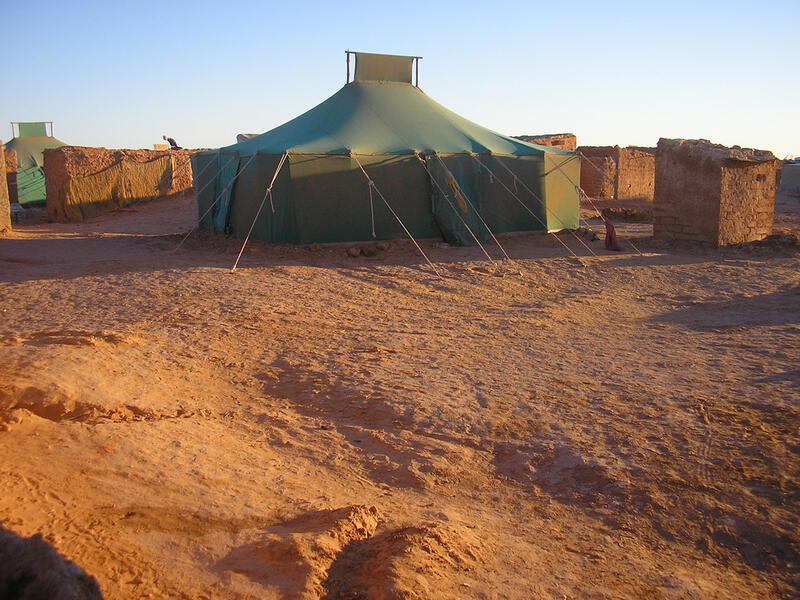 A Polisario refugee camp in the Western Sahara (Source: Wikimedia) 