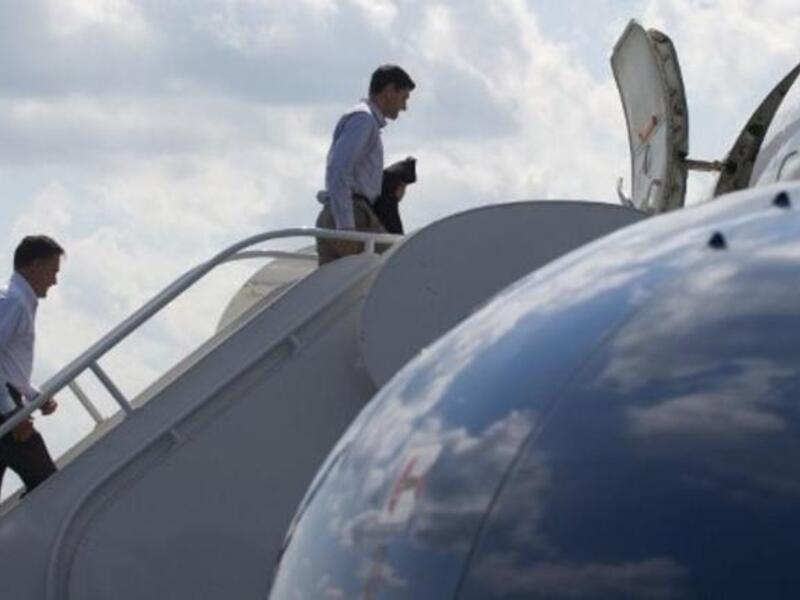 Boarding the plane: Paul Ryan