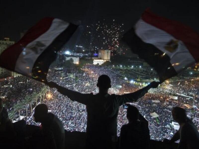 Supporters of Egyptian Armed Forces General Ahmed Fattah al-Sissi rally at Tahrir Square in Cairo on July 26, 2013 (AFP)
