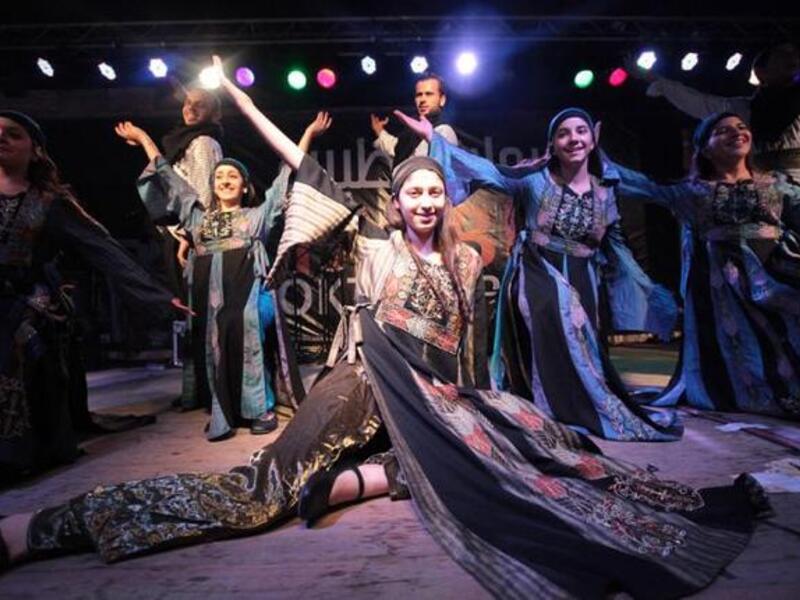 A performance by Taybeh folklore dance group during Taybeh festival in Palestine (Photo: Eloïse Bollack)
