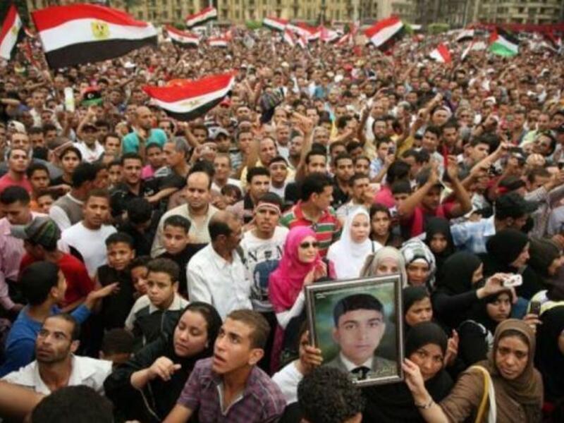 Egyptians gather in Tahrir Square, the site of the infamous Mohamed Mahmoud clashes is 2011 (File Archive/AFP)