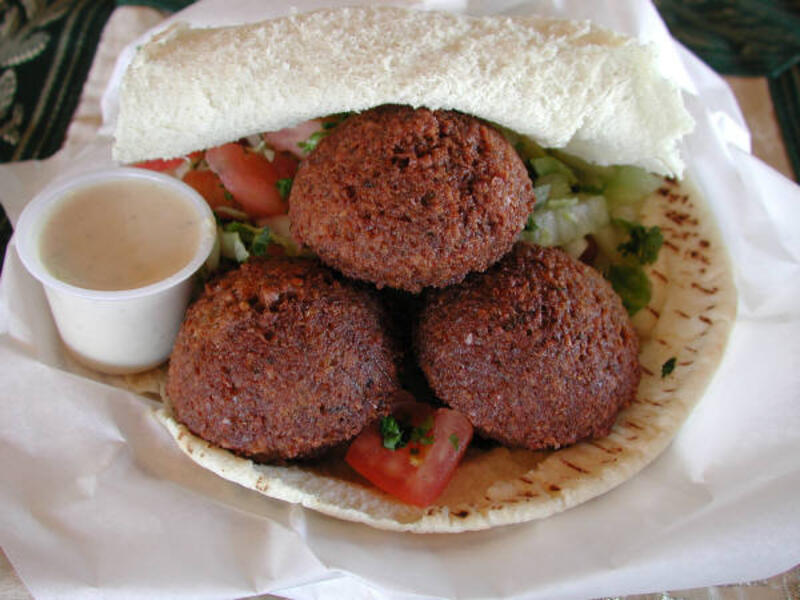 Not only are falafel tasty - they'll also save your life! Unfortunately, Dabour's donkey was not so lucky. (Image courtesy of The Jerusalem Restaurant)