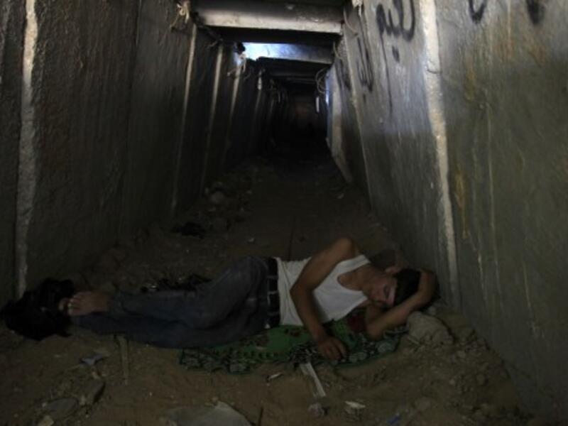 The Israeli government discovered a large secret tunnel leading from the Gaza strip to an Israeli town that was loaded with explosives and was set up to carry out a "large-scale infiltration and attack." (AFP/File)