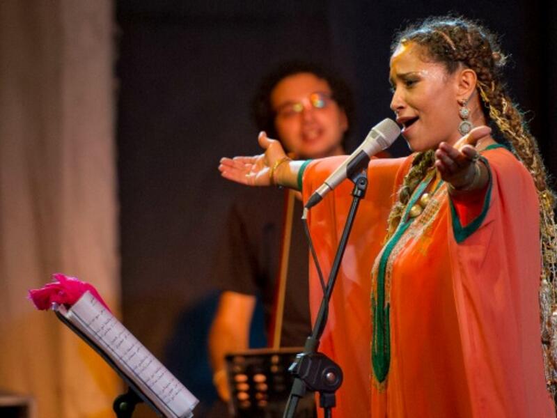 Ghalia Ben Ali performing at Hayy festival at El-Genaina theater. (Image: Bassam Al-Zoghby)