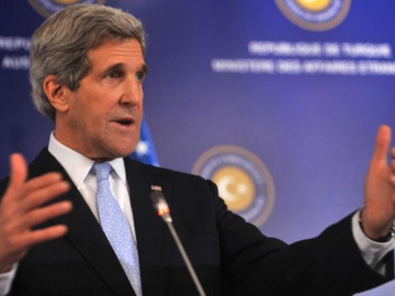 US Secretary of State John Kerry speaks during a press conferance at the Friends of Syria meeting on Saturday in Istanbul. (Photo: AFP PHOTO/OZAN KOSE) 