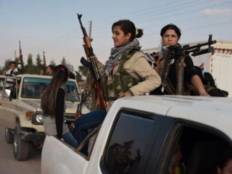 Kurdish fighter on patrol in Syria. (AFP)