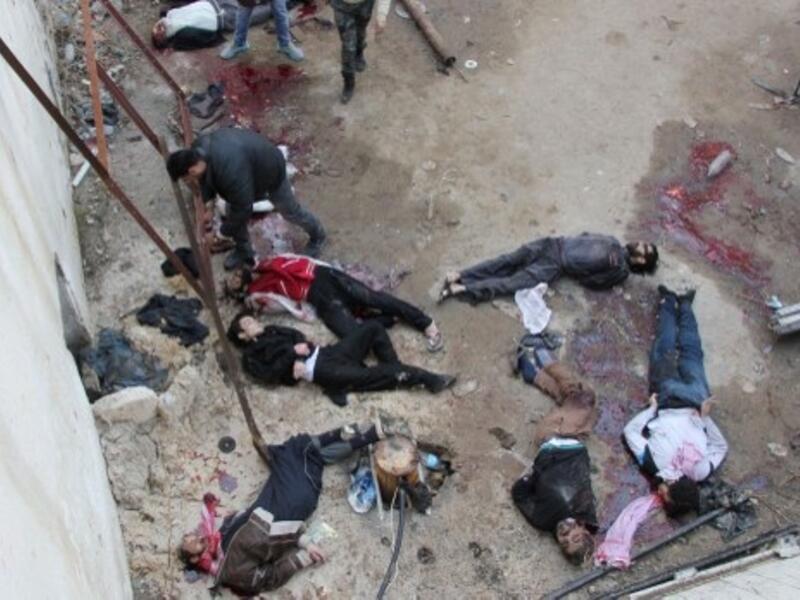 At least 700 people have been killed in Aleppo since Dec. 15 under government airstrikes (Medo Halab/AFP)