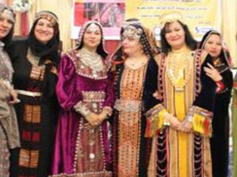 Women participants show Yemeni traditional costumes in the first fashion show held in the country’s capital, Sanaa. (Al Arabiya)