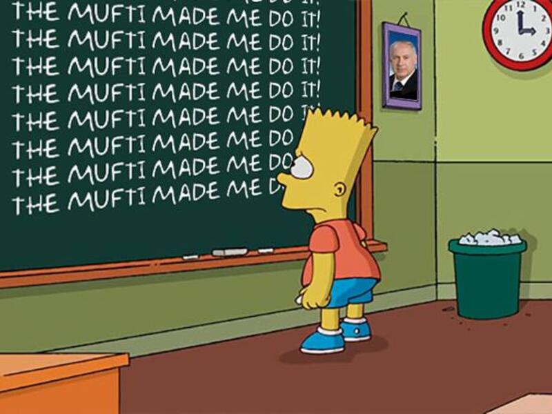The Simpsons makes fun of Bibi Netanyahu after the Israeli PM sparked uproar by suggesting that former Palestinian Grand Mufti persuaded Adolf Hitler to exterminate the Jews. (Make Me Feed)