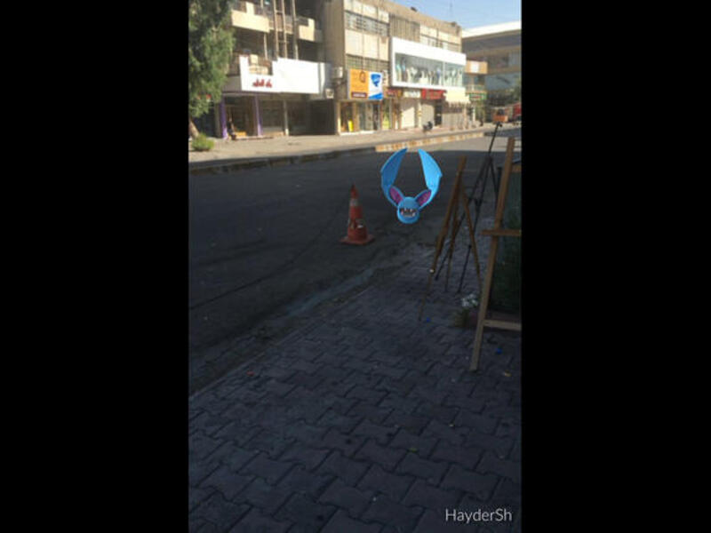 Pokémon Go is played around the Middle East, including in Baghdad (Twitter/@HayderSH)