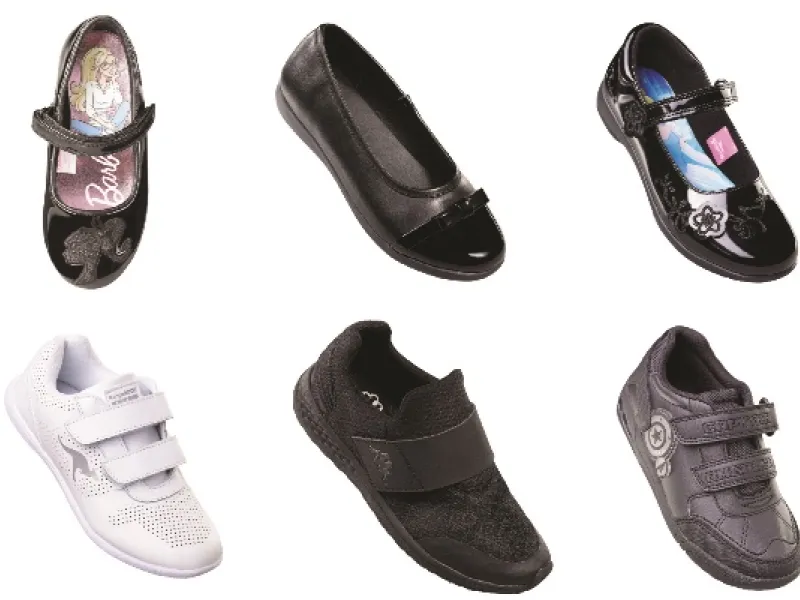 Light-weight and flexible soles have been tailored to ensure roomy interiors and comfort for growing and active feet. 