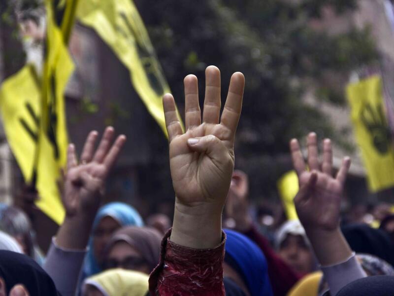 Activists gathered to protest the ouster of Islamist President Mohammed Morsi