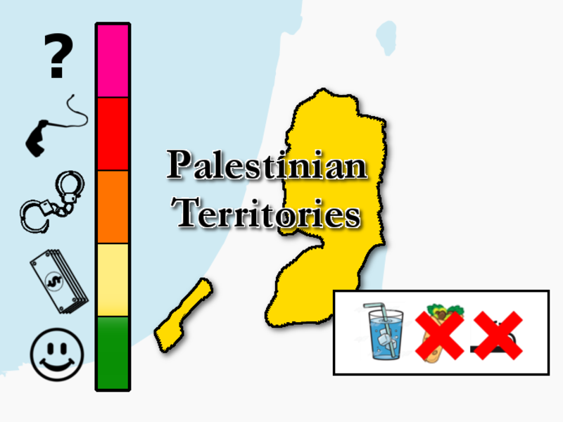 A quick trip south (and past a few tricky checkpoints) and you’re in a different situation. Palestinian penal code prohibits eating and smoking in daytime hours during Ramadan. While the offense is punishable by one month in prison, you can stay out by opting to pay the measly 15 JD fine. Don’t have it? Ask a friend! It is Ramadan after all.