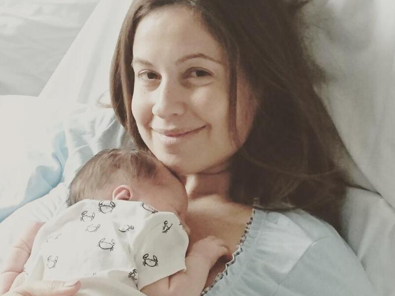 Raya with her new bundle of joy. (Facebook)