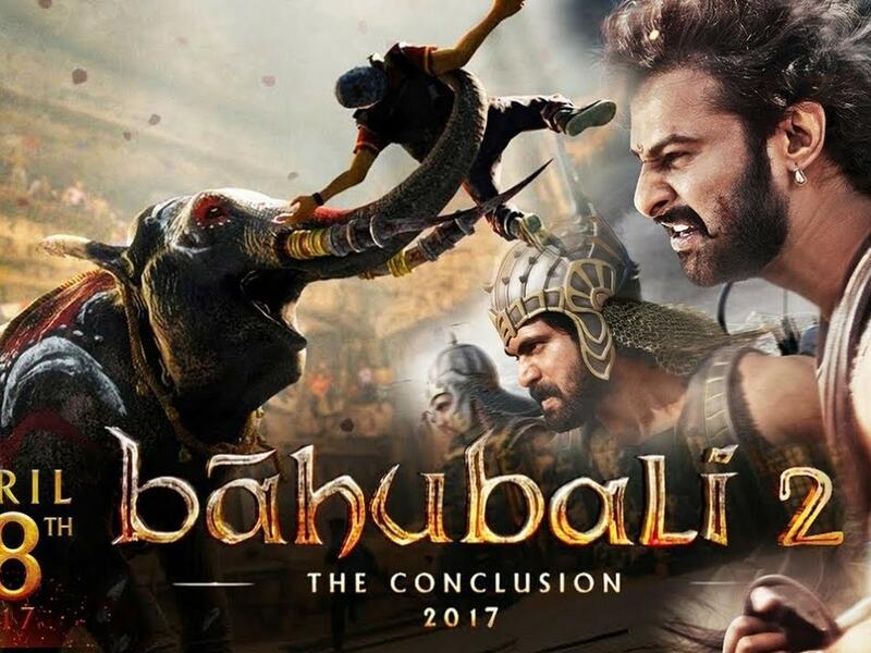 "باهوبالي 2.. ذا كونكولوجن": فلم ملحمة تاريخية عن الهند، بطولة رنا دوجباتي وأنوشكا شيتي، ومن المقرر عرضه في 28 أبريل.
