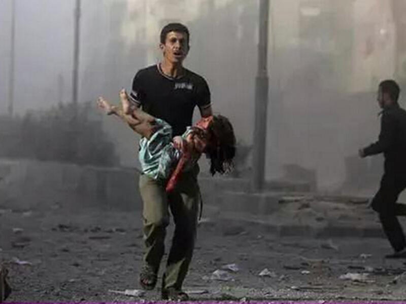 The Syrian government has for years been accused of dropping crude barrel bombs on civilian areas, most recently in the Damascus suburb of Douma. (AFP/File)