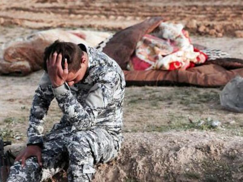 Kurdish forces discovered a mass grave near the Iraqi village of Sinuni, in the northwestern Sinjar area (Twitter)