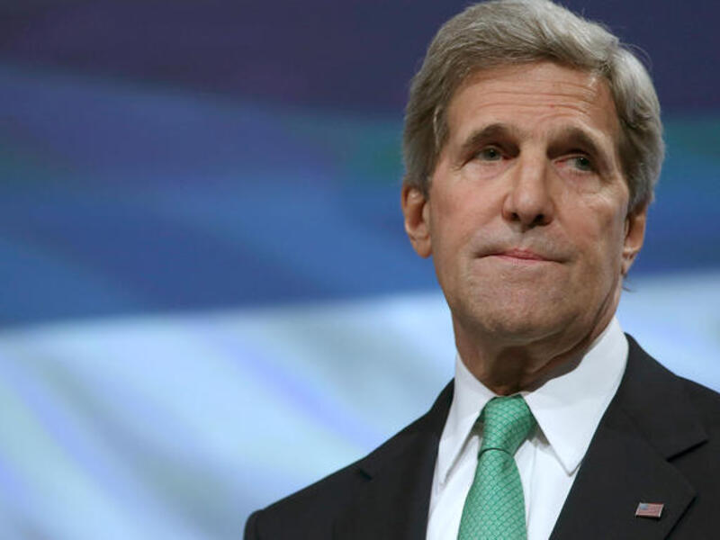 U.S. Secretary of State John Kerry speaks duirng the American Jewish Community Global Forum at the Grand Hyatt Hotel June 3, 2013 in Washington, DC (Mark Wilson/ AFP)