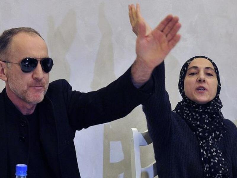 The parents of the suspected Boston bombers, brothers Tamerlan and Dzhokhar Tsarnaev, speak with journalists a news conference in Makhachkala on April 25 (AFP)