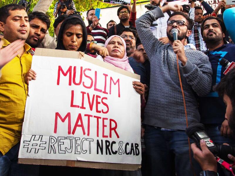 Students in India protest the citizen amendment bill /AFP
