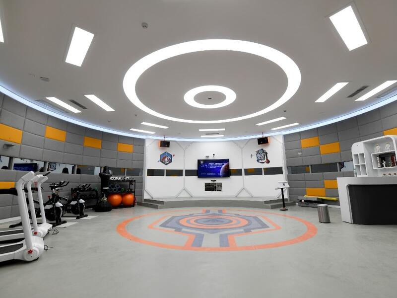 This picture shows an interior view at "Mars Base 1", a C-Space Project, in the Gobi desert, some 40 kilometres from Jinchang in China's northwest Gansu province on April 17, 2019. WANG ZHAO / AFP