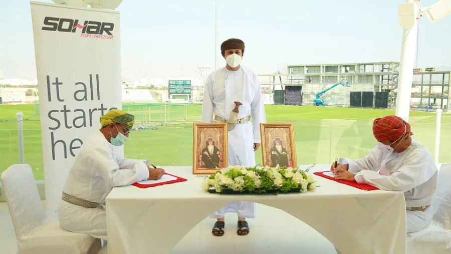 ميناء صحار والمنطقة الحرة يتعاون مع النادي العُماني للكريكيت لرعاية بطولة كأس لعالم للكريكيت T-20 لعام 2021