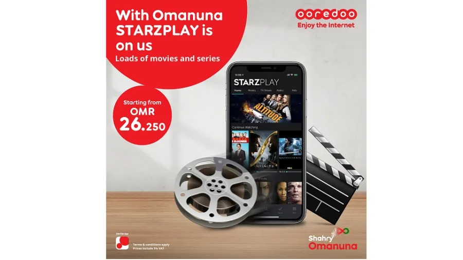 Ooredoo تقدم لعملائها باقات ’شهري عُماننا‘ مع اشتراك مجاني في منصة STARZPLAY