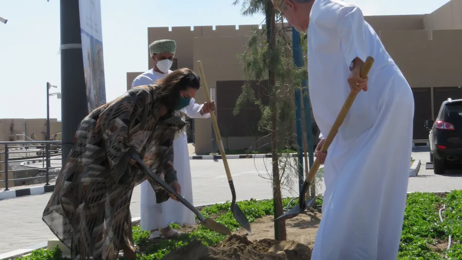 جمعية البيئة العُمانية وشركائها تزرع أشجار العلعلان تخليداً لذكرى عضوة مجلس إدارتها الراحلة دارين مهدي