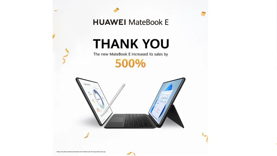 الحاسوب المحمول HUAWEI MateBook E 2 في 1  يحقّق 500% نسبة نموّ في المبيعات خلال مرحلة الطلب المسبق 