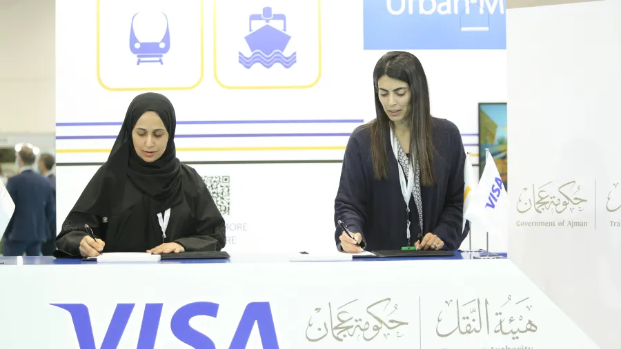 هيئة النقل –عجمان وVisa توقعان مذكرة تفاهم لتبني حلول المدفوعات اللاتلامسية في المواصلات العامة بالإمارة 