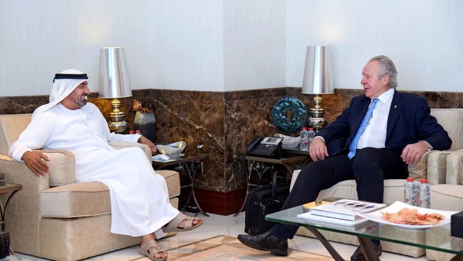 Senior World Rugby Delegation Meets With HH Sheikh Ahmed At Emirates Group Headquarters
