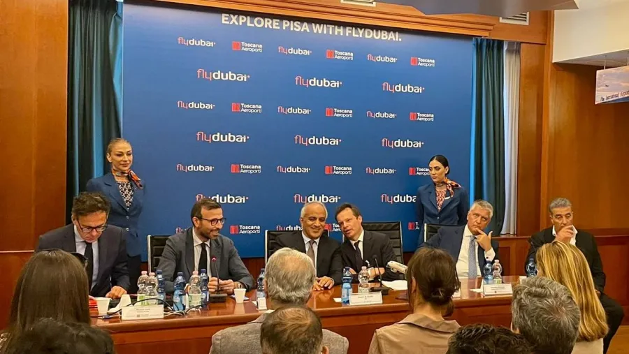 فلاي دبي تدشن رحلاتها الى مدينة بيزا الايطالية