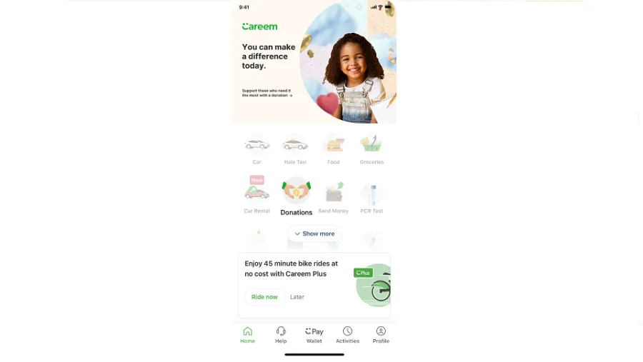 كريم تضيف ميزة التبرّع على تطبيق Super App في الإمارات