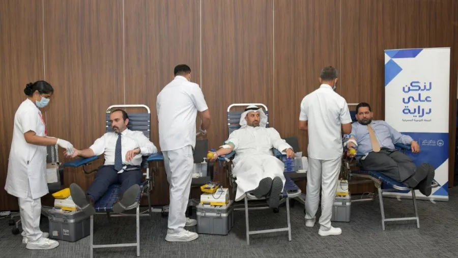 بنك برقان ينظم حملة التبرع بالدم لموظفيه