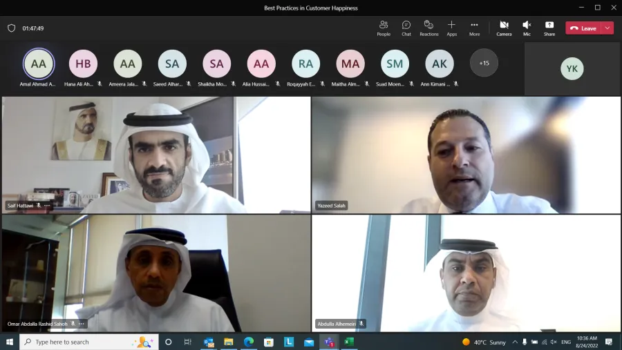 غرفة تجارة دبي تستعرض ممارساتها العالمية في سعادة المتعاملين والخدمات الرقمية مع (ديوا) وهيئة المعرفة والتنمية البشرية في دبي