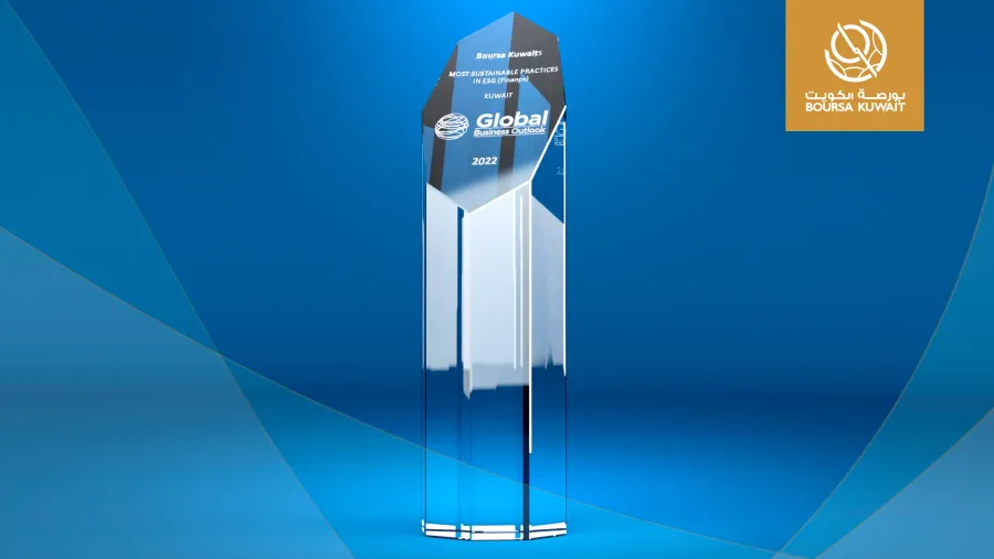 Boursa Kuwait wins “Most Sustainable Practices in ESG for 2022” award from Global Business Outlook