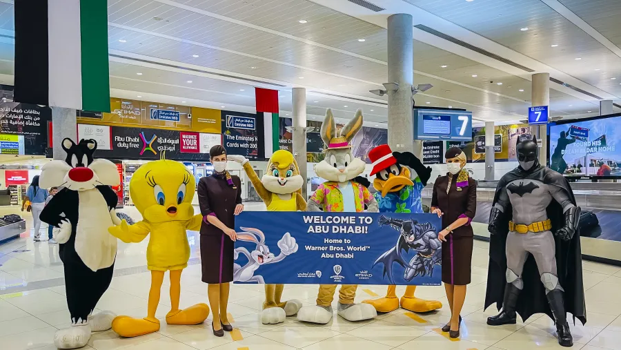 WATCH: Visitors to the capital get a warm welcome from Warner Bros. World Abu Dhabi and Etihad Airways at Abu Dhabi International Airport 