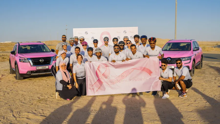 Arabian Automobiles and The Cycle Hub drive their support for breast cancer awareness 