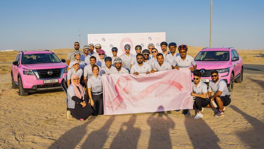 Arabian Automobiles and The Cycle Hub drive their support for breast cancer awareness 