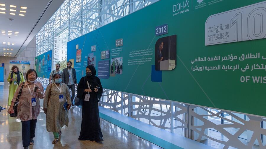 صاحبة السمو الشيخة موزا تشهد اختتام قمة "ويش" 2022