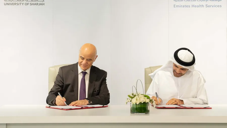 مؤسسة الإمارات للخدمات الصحية وجامعة الشارقة يوقعان مذكرة تفاهم مشتركة   
