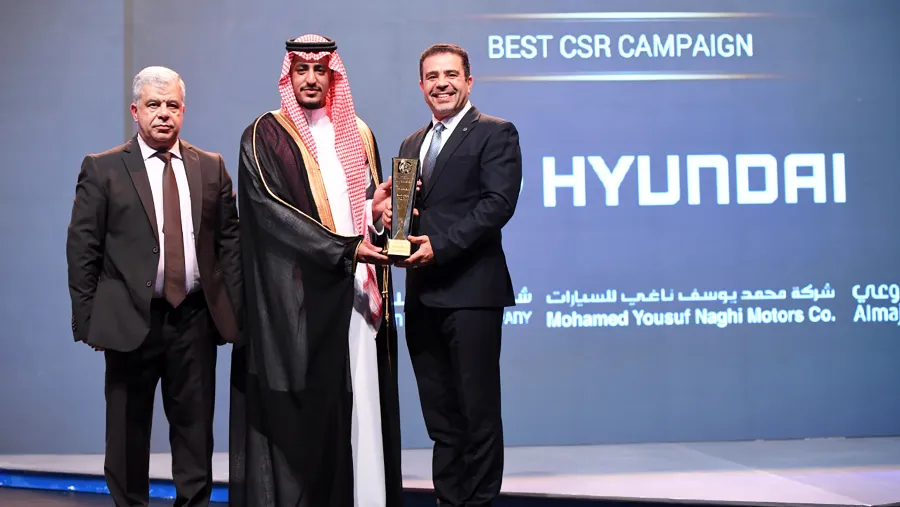 هيونداي موتور تفوز بجائزة "أفضل خدمة المجتمع" في جوائز قطاع السيارات الوطنية في المملكة العربية السعودية