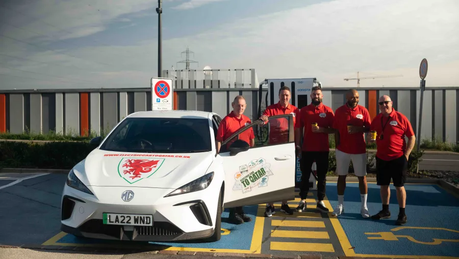 Football fans on epic ‘Electric Car to Qatar’ trip, supported by MG