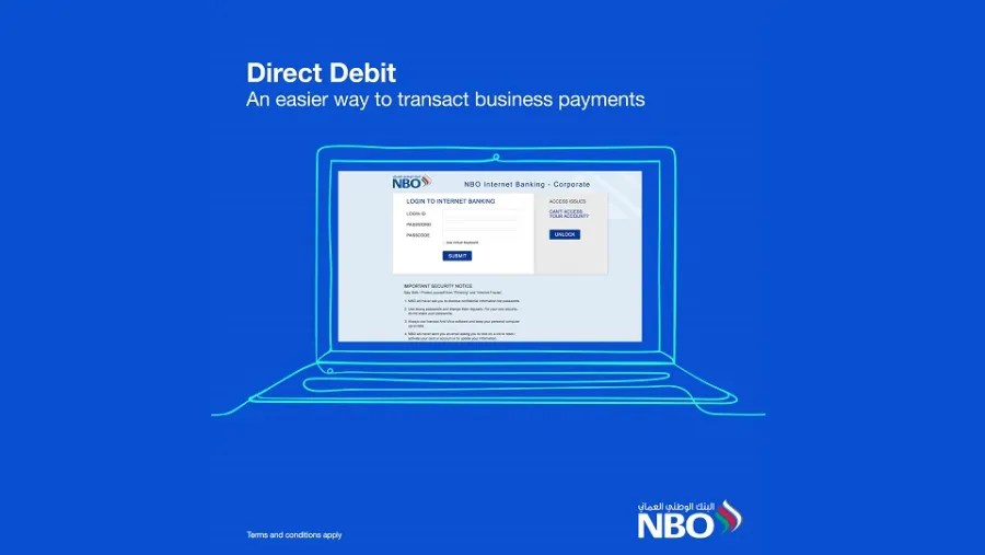 البنك الوطني العُماني يُثري تجربة عملائه من الشركات من خلال خدمة ’الخصم المباشر عبر الإنترنت‘